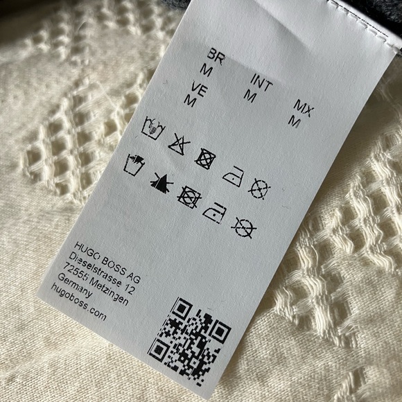 HUGO BOSS Charcoal Grey Ribbed Wool and Cashmere Blend MIDI Skirt Size M NWT - Picture 15 of 15